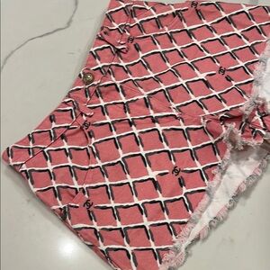 Chanel Pink Checkered Shorts